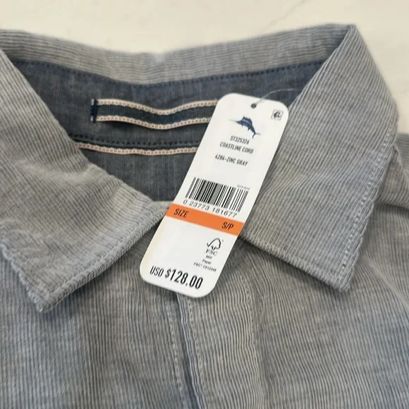 Lot of 2 Tommy Bahama Shirts - Canyon Beach Flannel + Coastline Cord Small - Picture 2 of 3